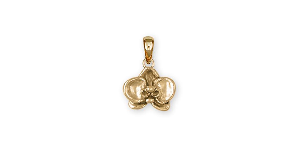Orchid Charms Orchid Pendant 14k Gold Flower Jewelry Orchid jewelry