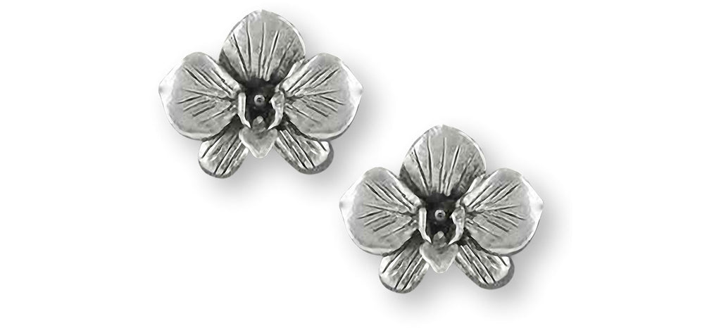 Orchid Charms Orchid Earrings Sterling Silver Orchid Flower Jewelry Orchid jewelry