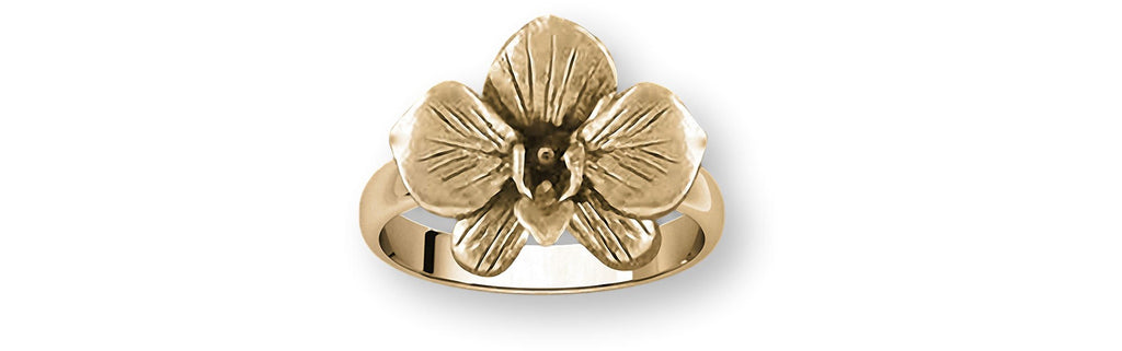 Orchid Charms Orchid Ring 14k Gold Orchid Flower Jewelry Orchid jewelry