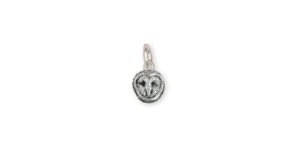 Barn Owl Charms Barn Owl Charm Sterling Silver Owl Jewelry Barn Owl jewelry