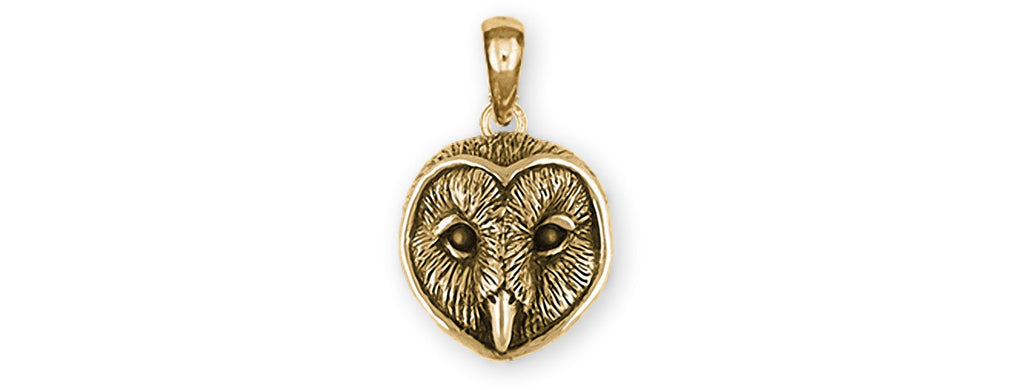 Barn Owl Charms Barn Owl Pendant 14k Gold Barn Owl Jewelry Barn Owl jewelry