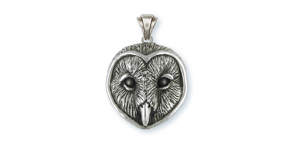 Barn Owl Charms Barn Owl Pendant Sterling Silver Bird Jewelry Barn Owl jewelry