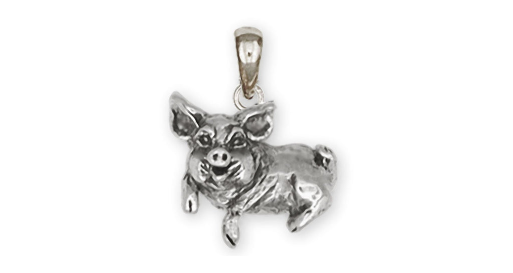 Pig Charms Pig Pendant Sterling Silver Pig Jewelry Pig jewelry
