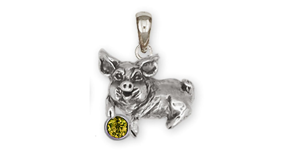Pig Charms Pig Pendant Sterling Silver Pig Jewelry Pig jewelry