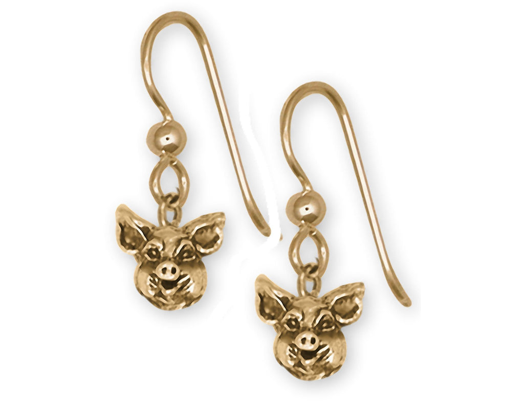 Pig Charms Pig Earrings 14k Gold Pig Jewelry Pig jewelry