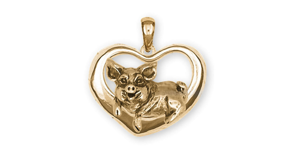 Pig Charms Pig Pendant 14k Gold Pig Jewelry Pig jewelry