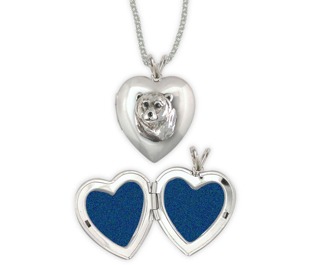 Polar Bear Charms Polar Bear Photo Locket Sterling Silver Polar Bear Jewelry Polar Bear jewelry