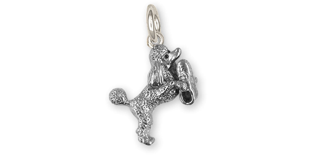 Poodle Charms Poodle Charm Sterling Silver Poodle With Shoe Jewelry Poodle jewelry