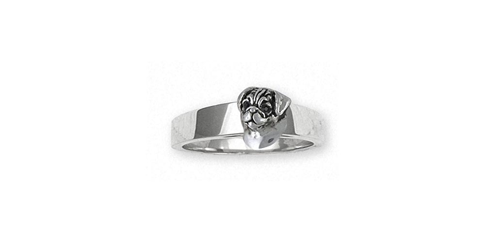 Pug Charms Pug Ring Sterling Silver Dog Jewelry Pug jewelry