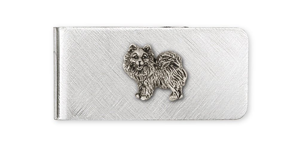 Pomeranian Charms Pomeranian Money Clip Handmade Sterling Silver Dog Jewelry Pomeranian jewelry
