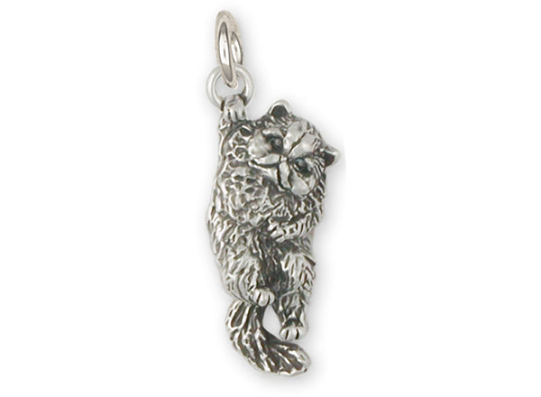 Persian Cat Jewelry Sterling Silver Handmade Persian Cat Charm PS11-C