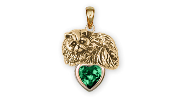 Persian Cat Jewelry 14k Gold Handmade Persian Cat Pendant PS9-SPG