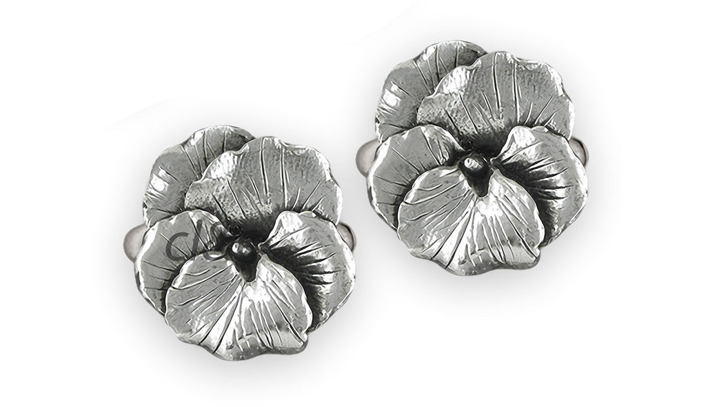 Pansy Flower Charms Pansy Flower Earrings Sterling Silver Pansy Jewelry Pansy Flower jewelry