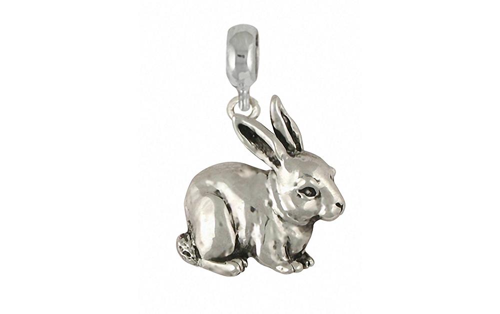 Rabbit Charms Rabbit Charm Slide Sterling Silver Rabbit Jewelry Rabbit jewelry