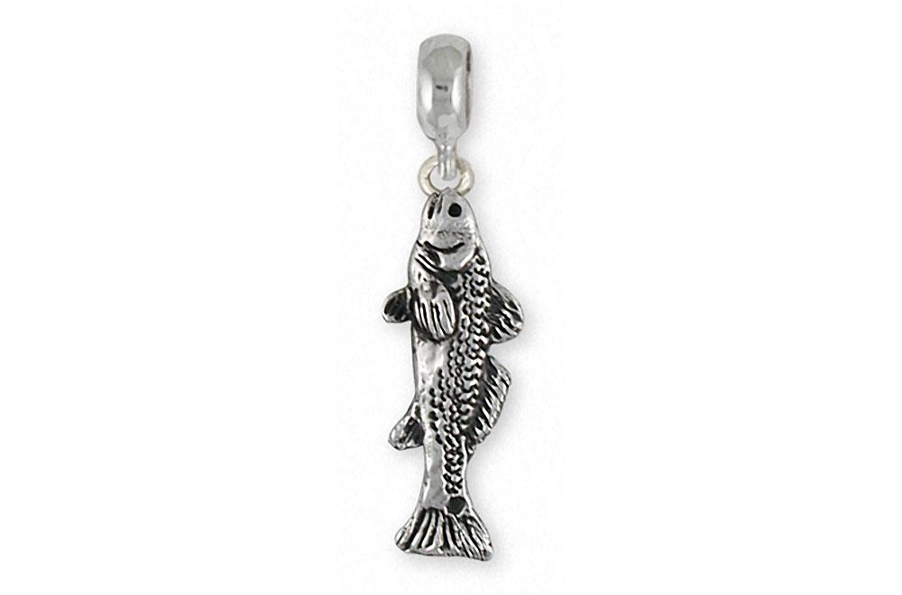Redfish Charms Redfish Charm Slide Sterling Silver Fish Jewelry Redfish jewelry