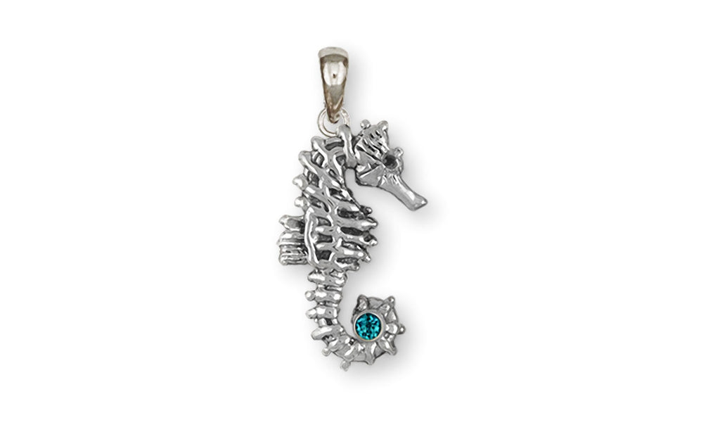 Seahorse Charms Seahorse Charm Sterling Silver Sea Horse Birthstone Jewelry Seahorse jewelry