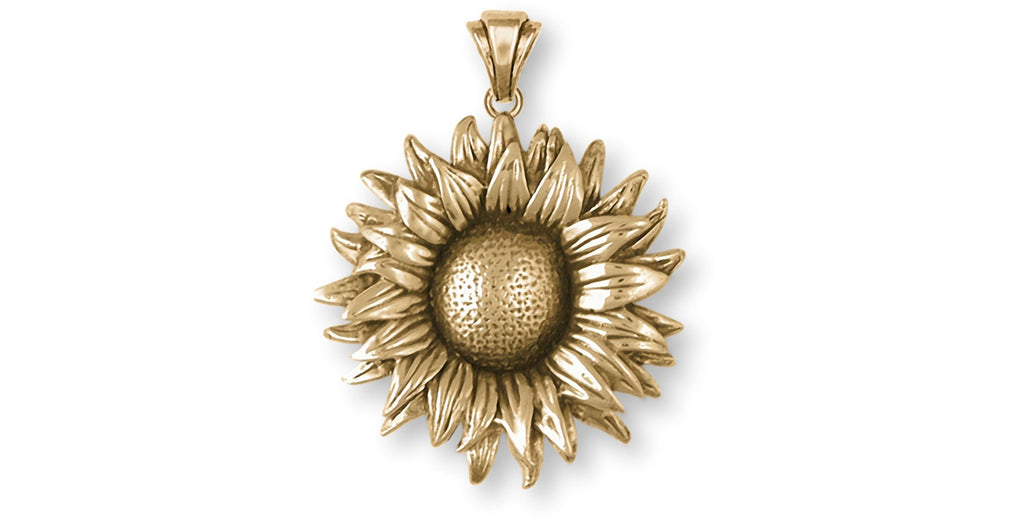 Sunflower Charms Sunflower Pendant 14k Gold Vermeil Sunflower Jewelry Sunflower jewelry
