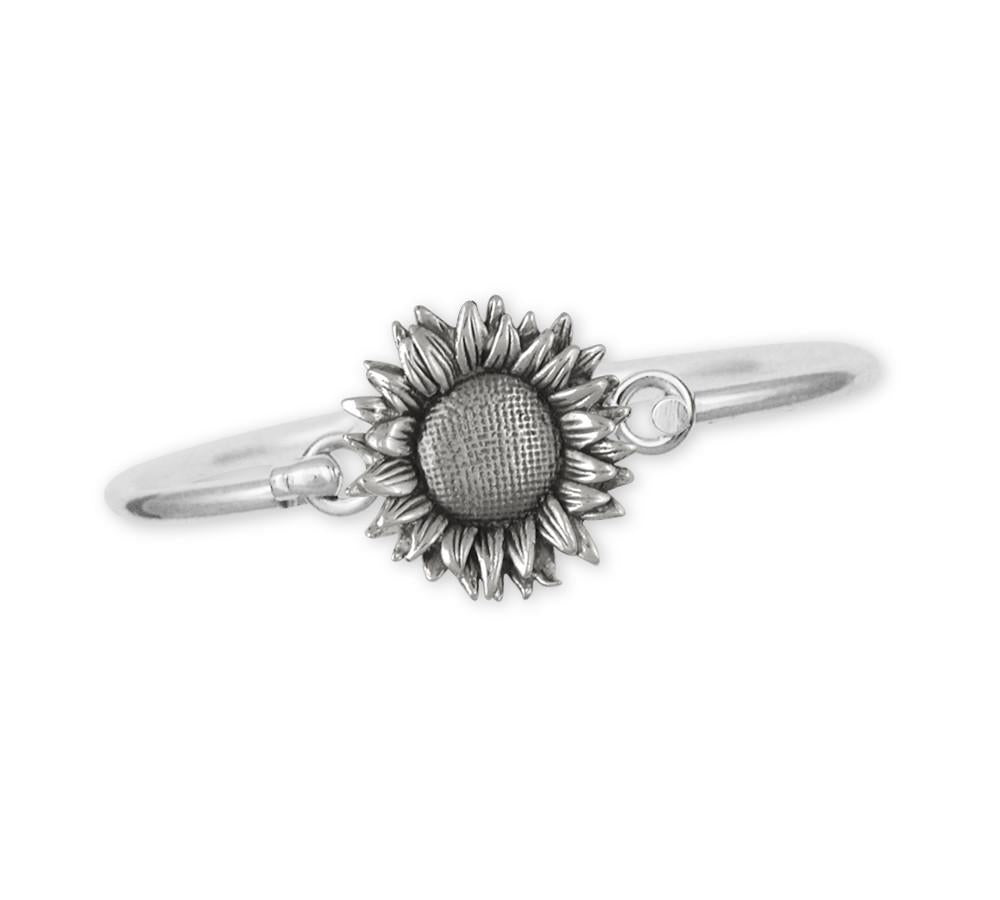 Sunflower Charms Sunflower Bracelet Sterling Silver Flower Jewelry Sunflower jewelry