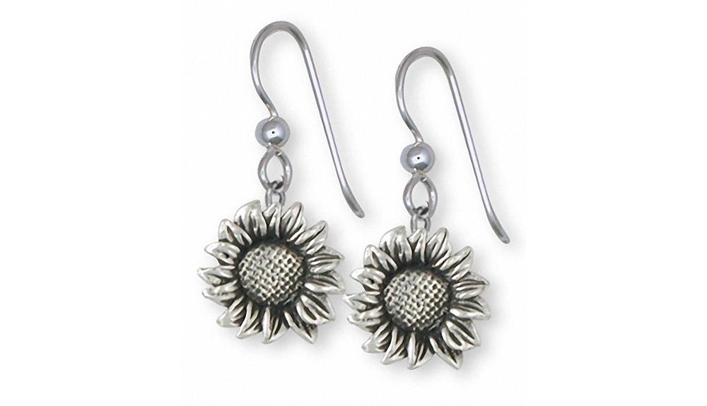 Sunflower Charms Sunflower Earrings Sterling Silver Flower Jewelry Sunflower jewelry