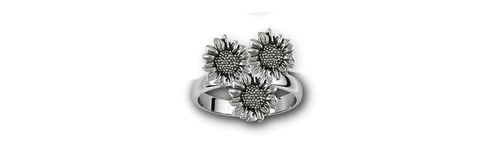 Sunflower Charms Sunflower Ring Sterling Silver Sunflower Jewelry Sunflower jewelry