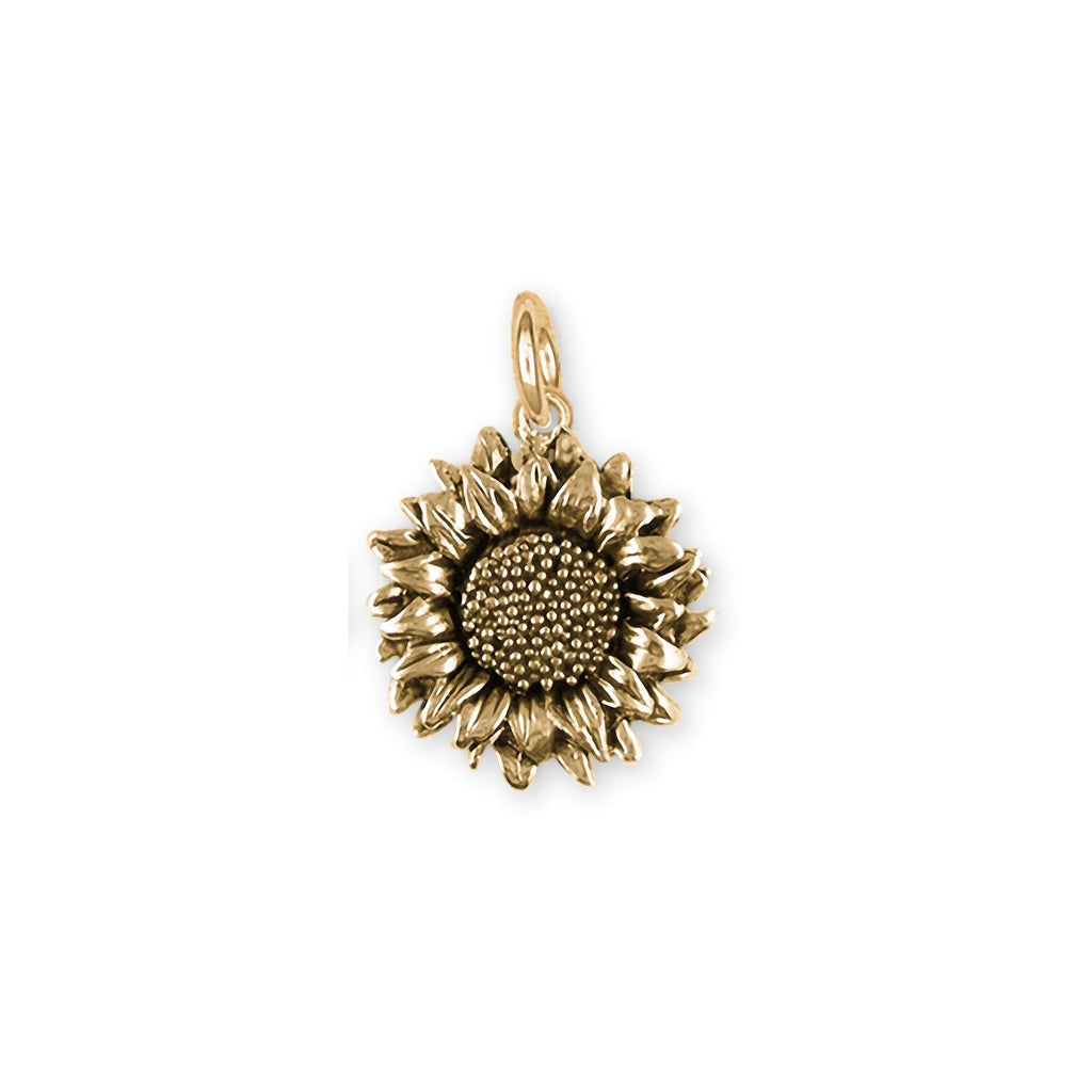 Sunflower Charms Sunflower Charm 14k Gold Sunflower Jewelry Sunflower jewelry