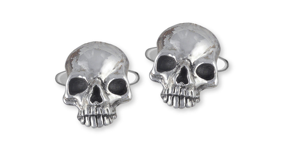 Skull Charms Skull Cufflinks Sterling Silver Skull Jewelry Skull jewelry