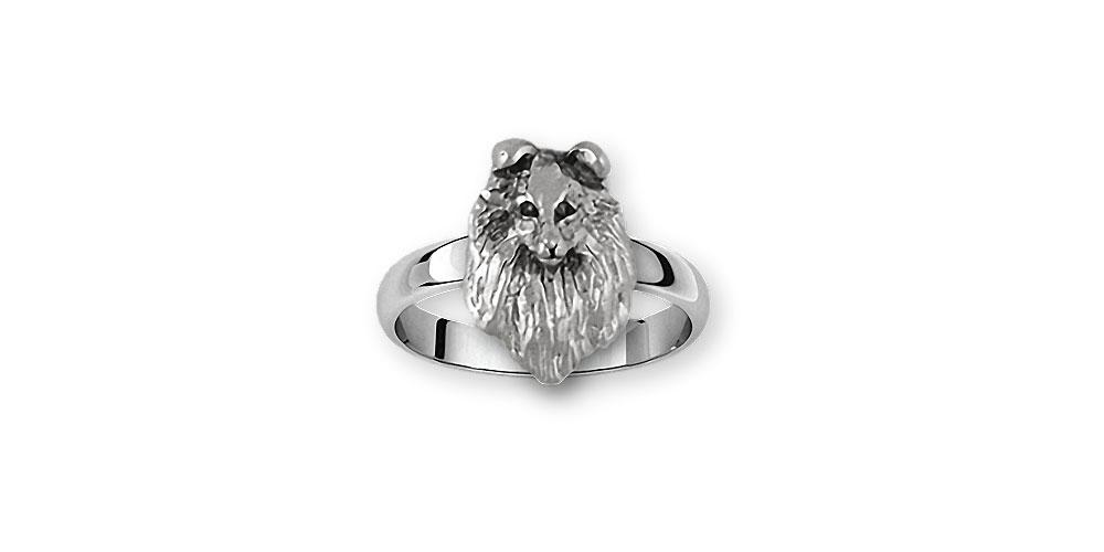 Sheltie Charms Sheltie Ring Sterling Silver Sheltie Jewelry Sheltie jewelry