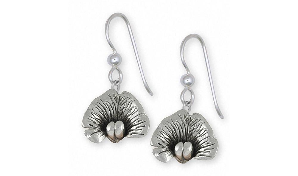 Sweet Pea Charms Sweet Pea Earrings Sterling Silver Flower Jewelry Sweet Pea jewelry