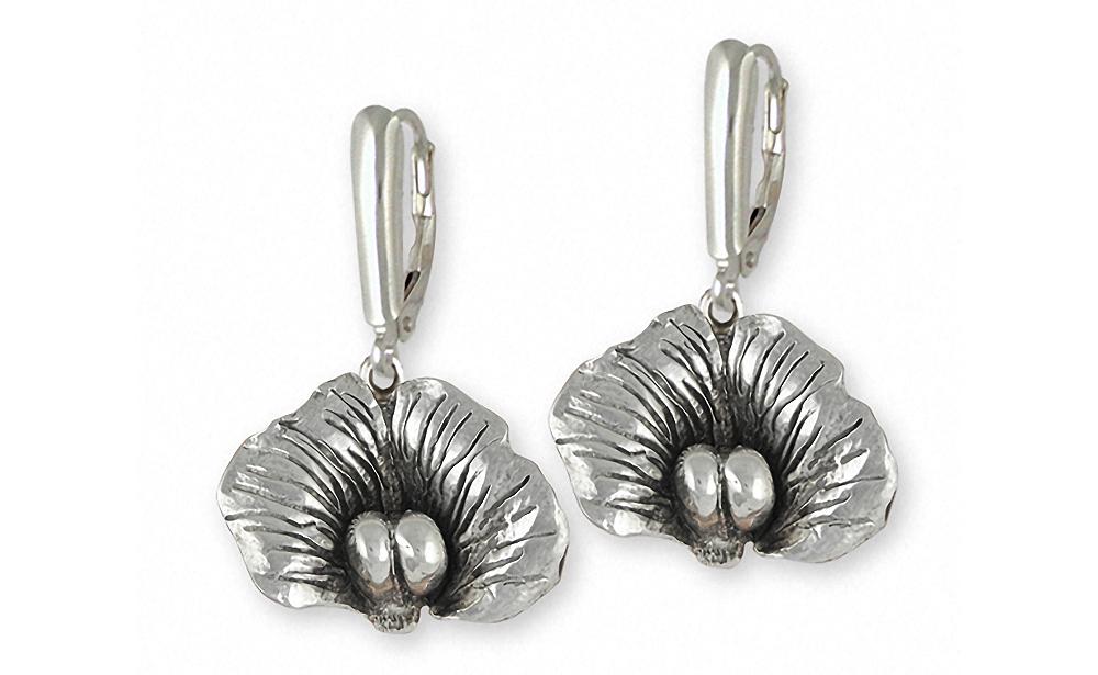 Sweet Pea Charms Sweet Pea Earrings Sterling Silver Flower Jewelry Sweet Pea jewelry