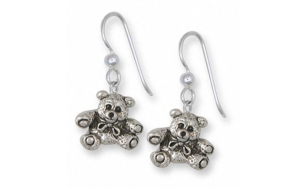 Teddy Bear Charms Teddy Bear Earrings Sterling Silver Teddy Bear Jewelry Teddy Bear jewelry
