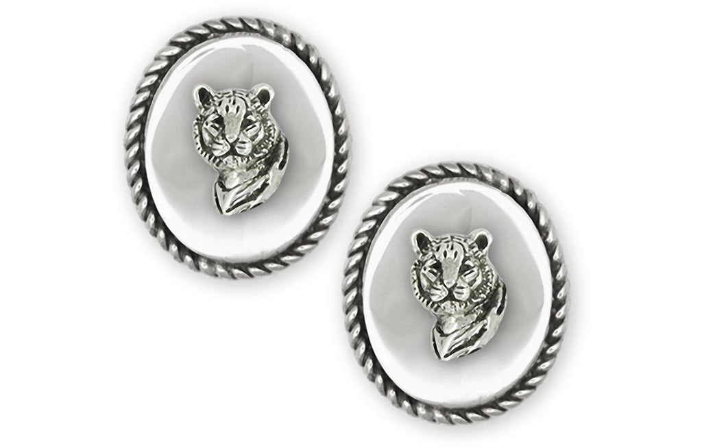 Tiger Charms Tiger Cufflinks Sterling Silver Tiger Jewelry Tiger jewelry