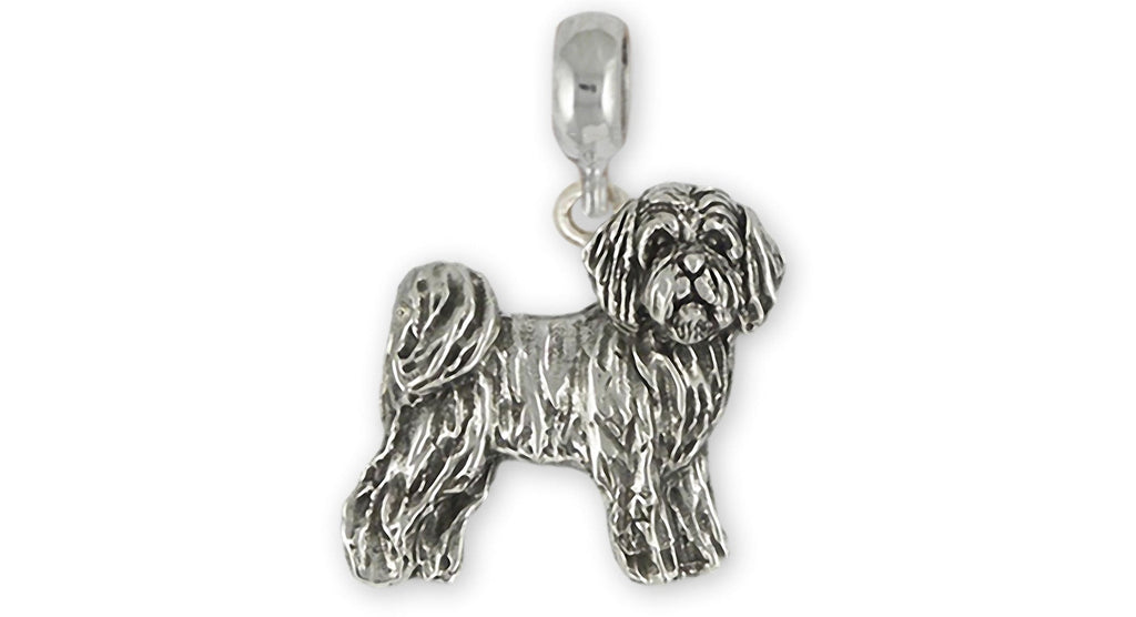 Tibetan Terrier Charms Tibetan Terrier Charm Slide Sterling Silver Tibetan Terrier Jewelry Tibetan Terrier jewelry