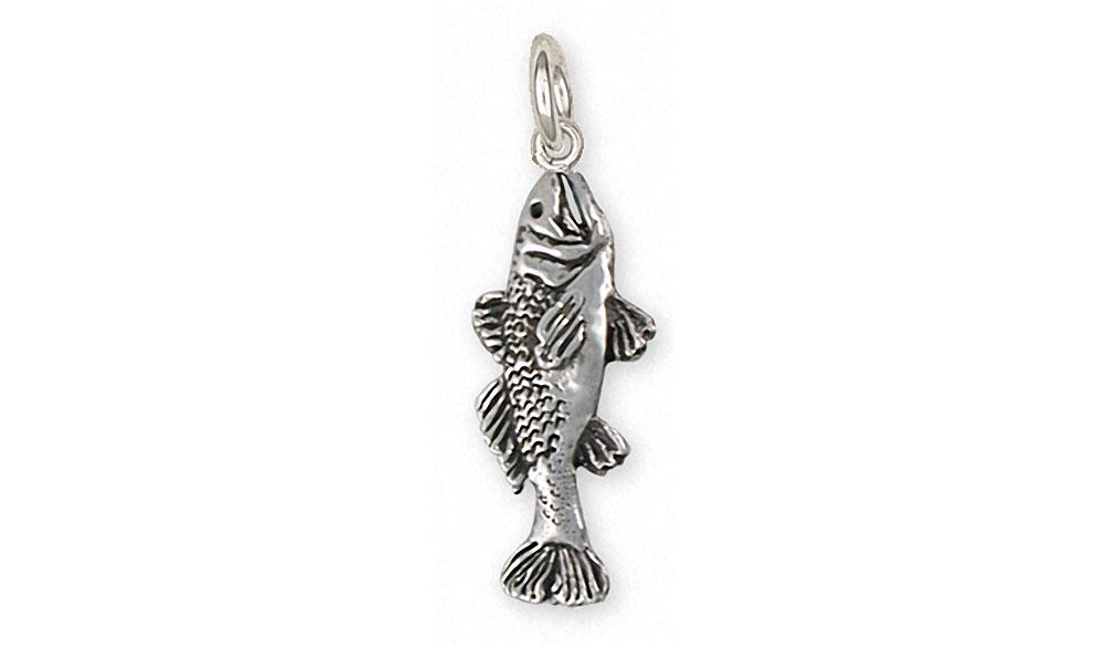 Trout Charms Trout Charm Sterling Silver Fish Jewelry Trout jewelry