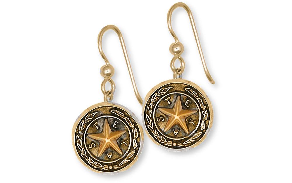 Texas Seal Charms Texas Seal Earrings 14k Gold Texas Jewelry Texas Seal jewelry