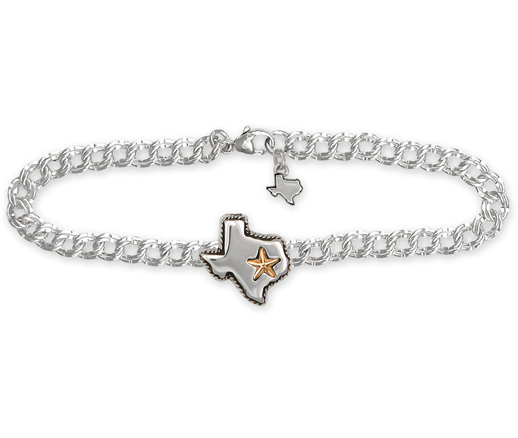 State Of Texas Charms State Of Texas Bracelet Sterling Silver Texas Jewelry State Of Texas jewelry