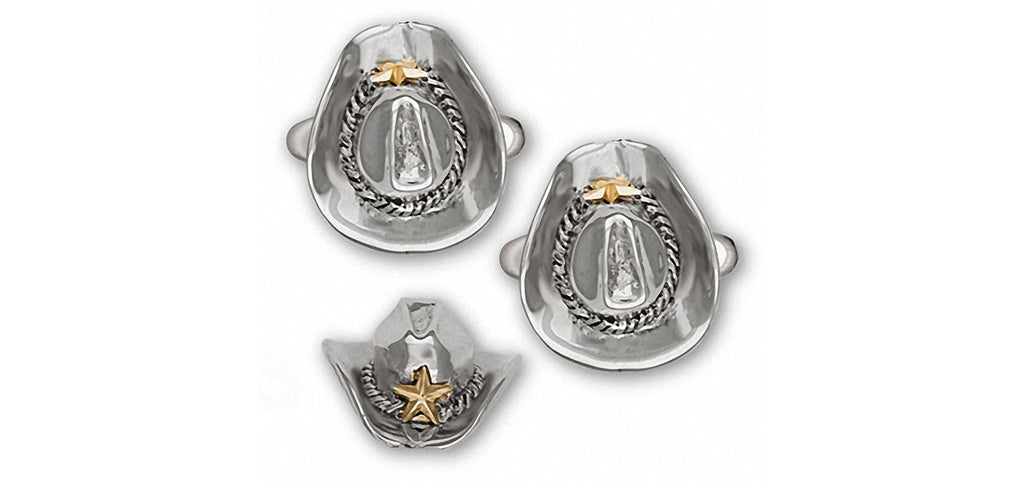 Cowboy Hat Charms Cowboy Hat Cufflinks Sterling Silver Cowboy Hat Jewelry Cowboy Hat jewelry