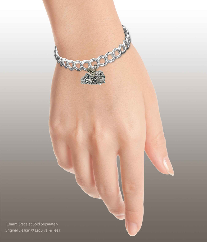 Pekingese Angel Charm Handmade Sterling Silver Dog Jewelry PK8-AC