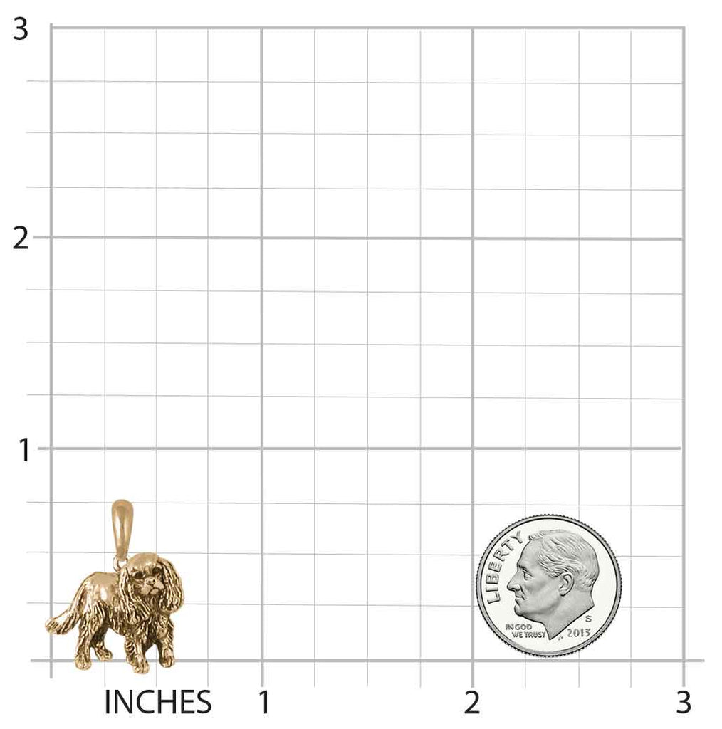Cavalier King Charles Spaniel Pendant Jewelry 14k Gold Handmade Dog Pendant CV29-PG