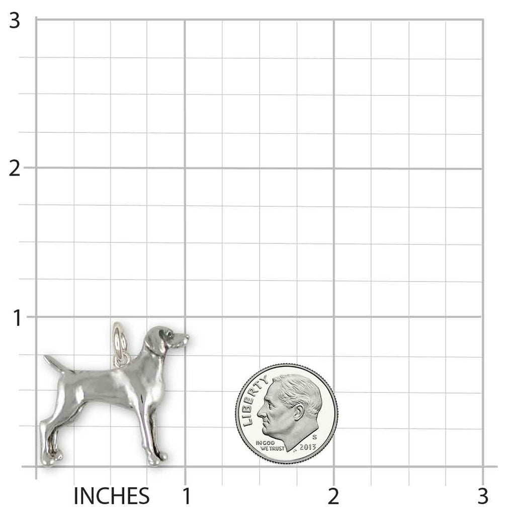 Weimaraner Charm Jewelry Sterling Silver Handmade Dog Charm WM3-C
