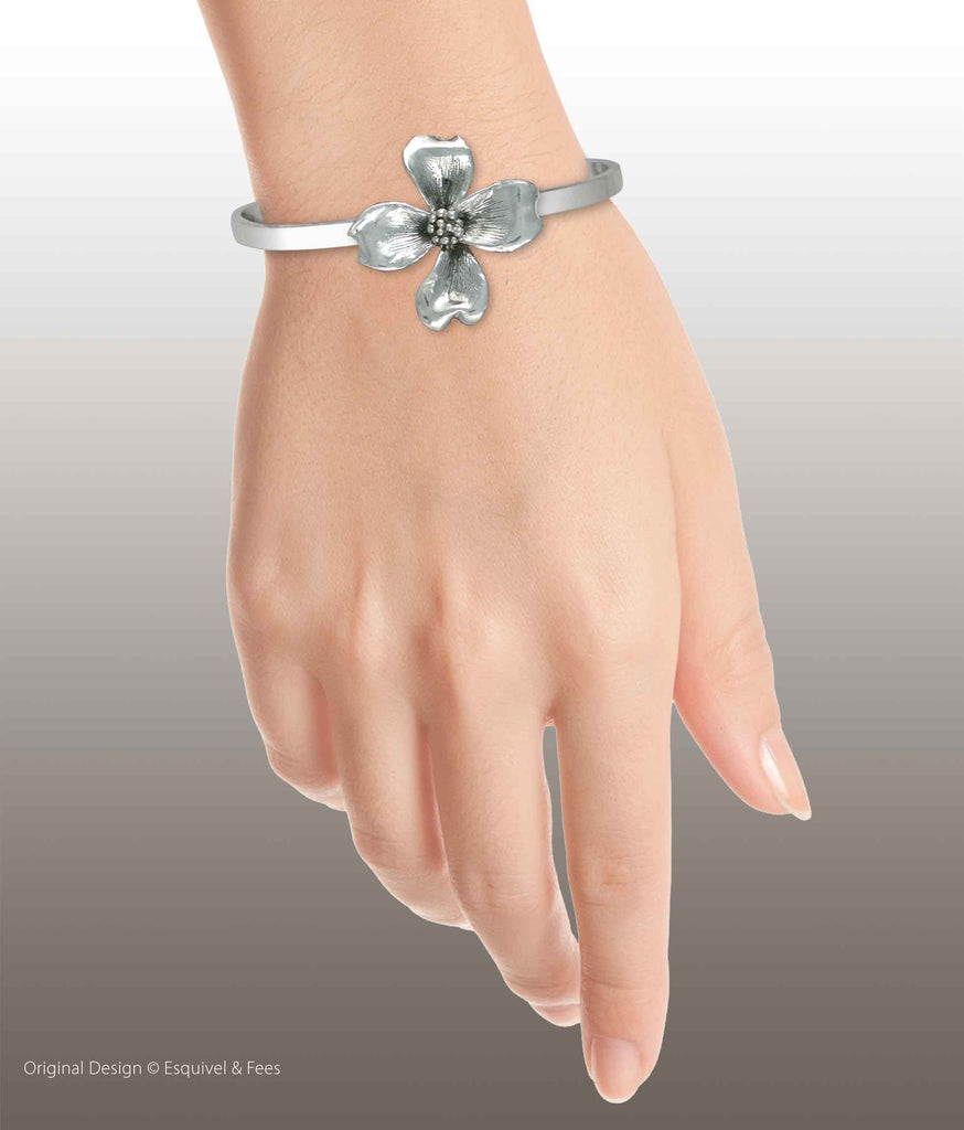 Dogwood Jewelry Sterling Silver Dogwood Bracelet Handmade Flower Jewelry DGW3-CB