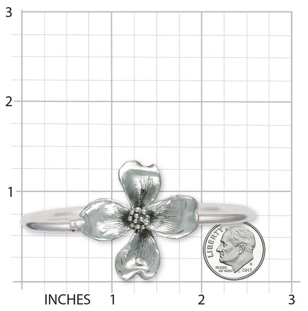 Dogwood Jewelry Sterling Silver Dogwood Bracelet Handmade Flower Jewelry DGW3-CB