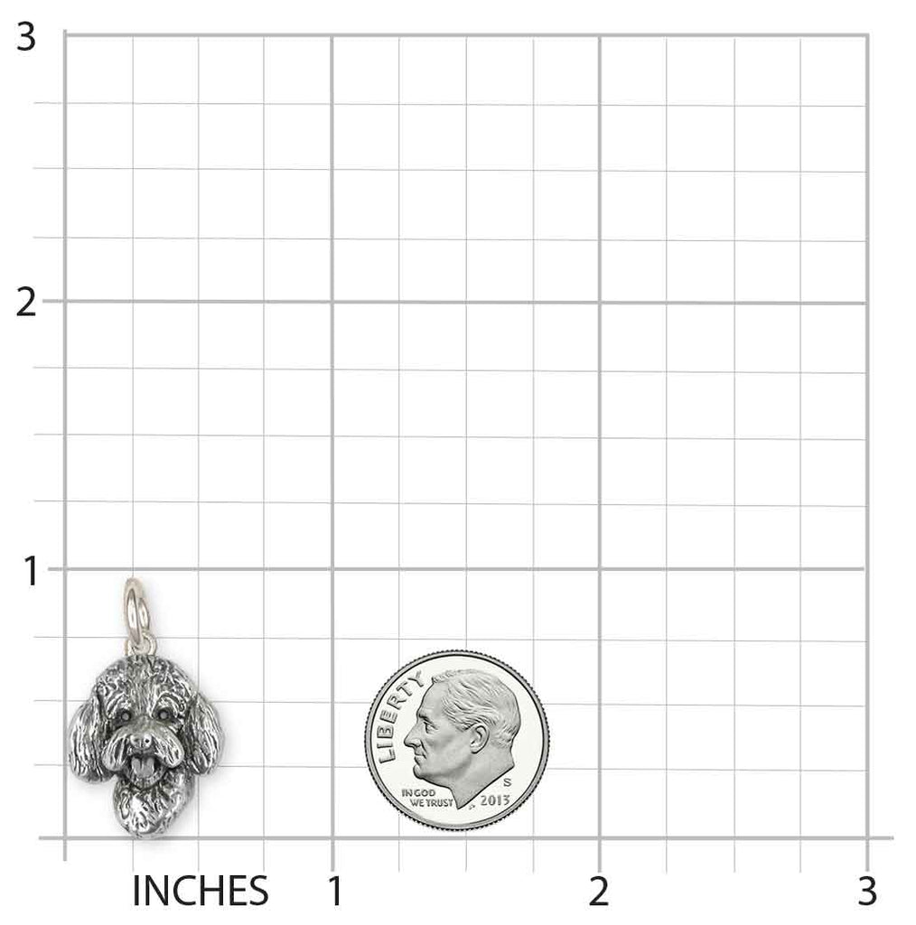 Goldendoodle Jewelry Sterling Silver Handmade Goldendoodle Charm GDL11-C