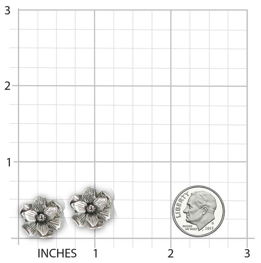 Magnolia Earrings Jewelry Sterling Silver Handmade Flower Earrings MG4-E