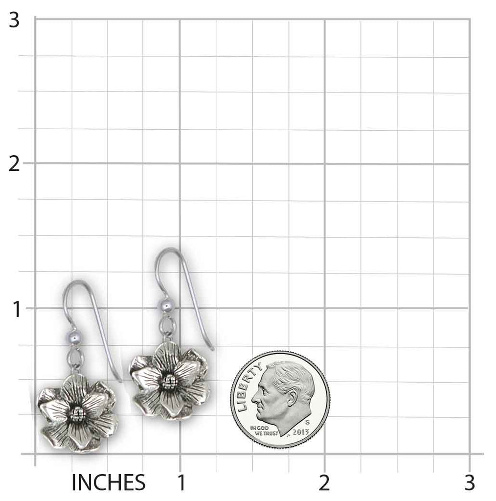 Magnolia Earrings Jewelry Sterling Silver Handmade Flower Earrings MG4-FW