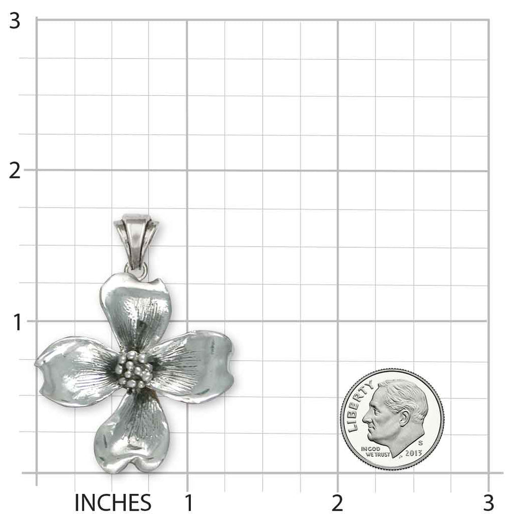 Dogwood Jewelry Silver And Gold Dogwood Pendant Handmade Flower Jewelry DGW3-TNP
