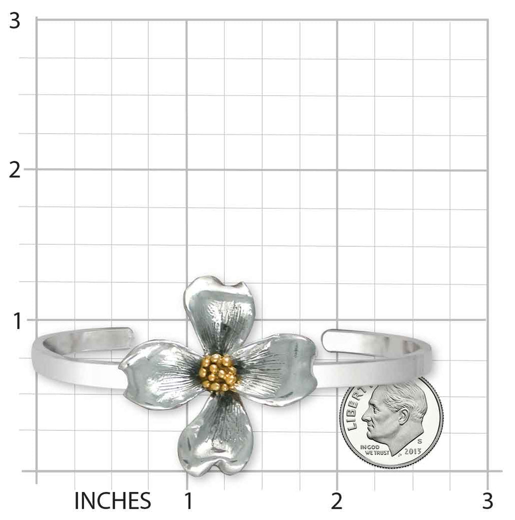Dogwood Jewelry Silver And Gold Dogwood Bracelet Handmade Flower Jewelry DGW3-TNCB