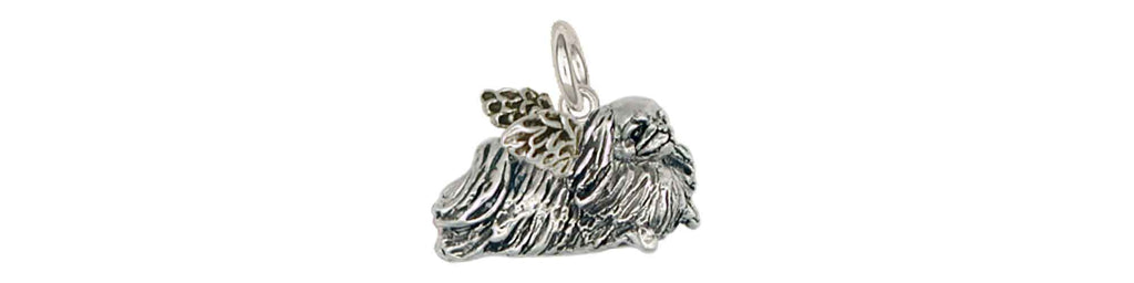 Pekingese Angel Pendant Handmade Sterling Silver Dog Jewelry PK8A-P