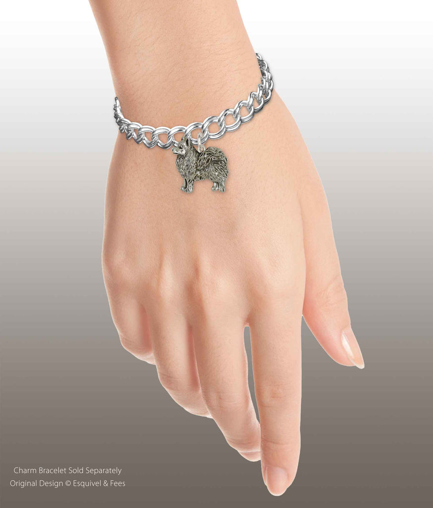 American Eskimo Charm Sterling Silver Handmade American Spitz Jewelry  AE1-C