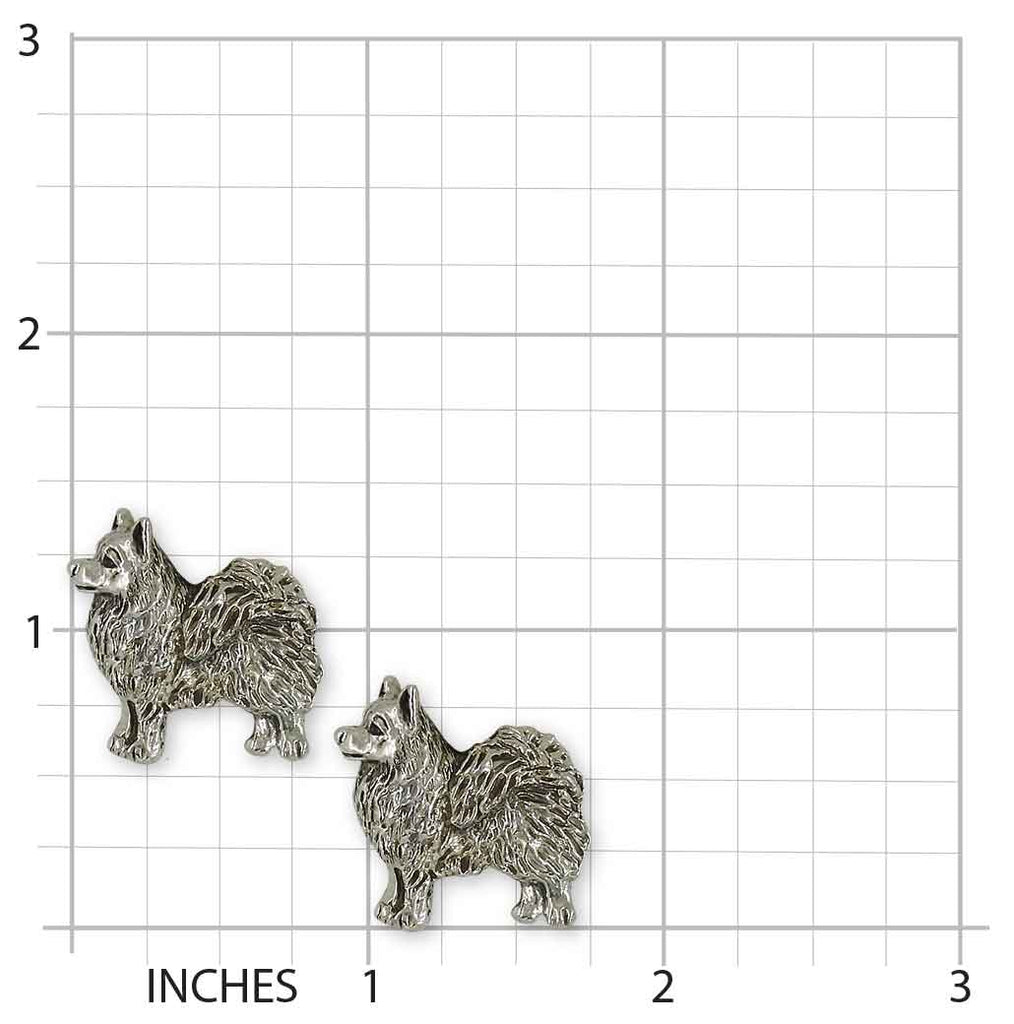 American Eskimo Cufflinks Sterling Silver Handmade American Spitz Jewelry  AE1-CL
