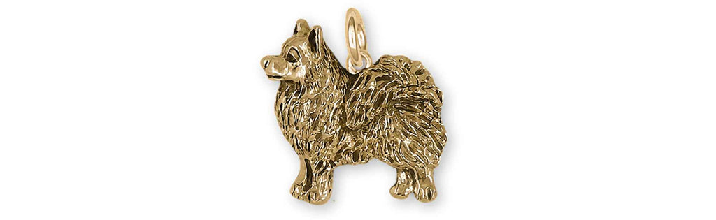 American Eskimo Charms American Eskimo Charm 14k Gold Vermeil American Spitz Jewelry American Eskimo jewelry
